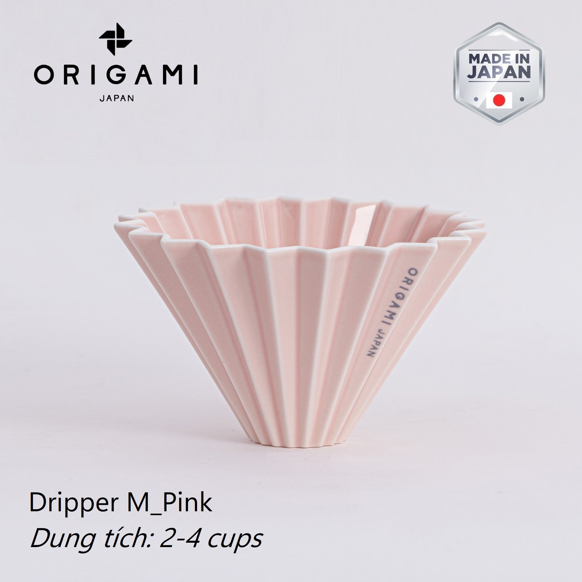 Phễu sứ V60 02 Origami Dripper M Pour over