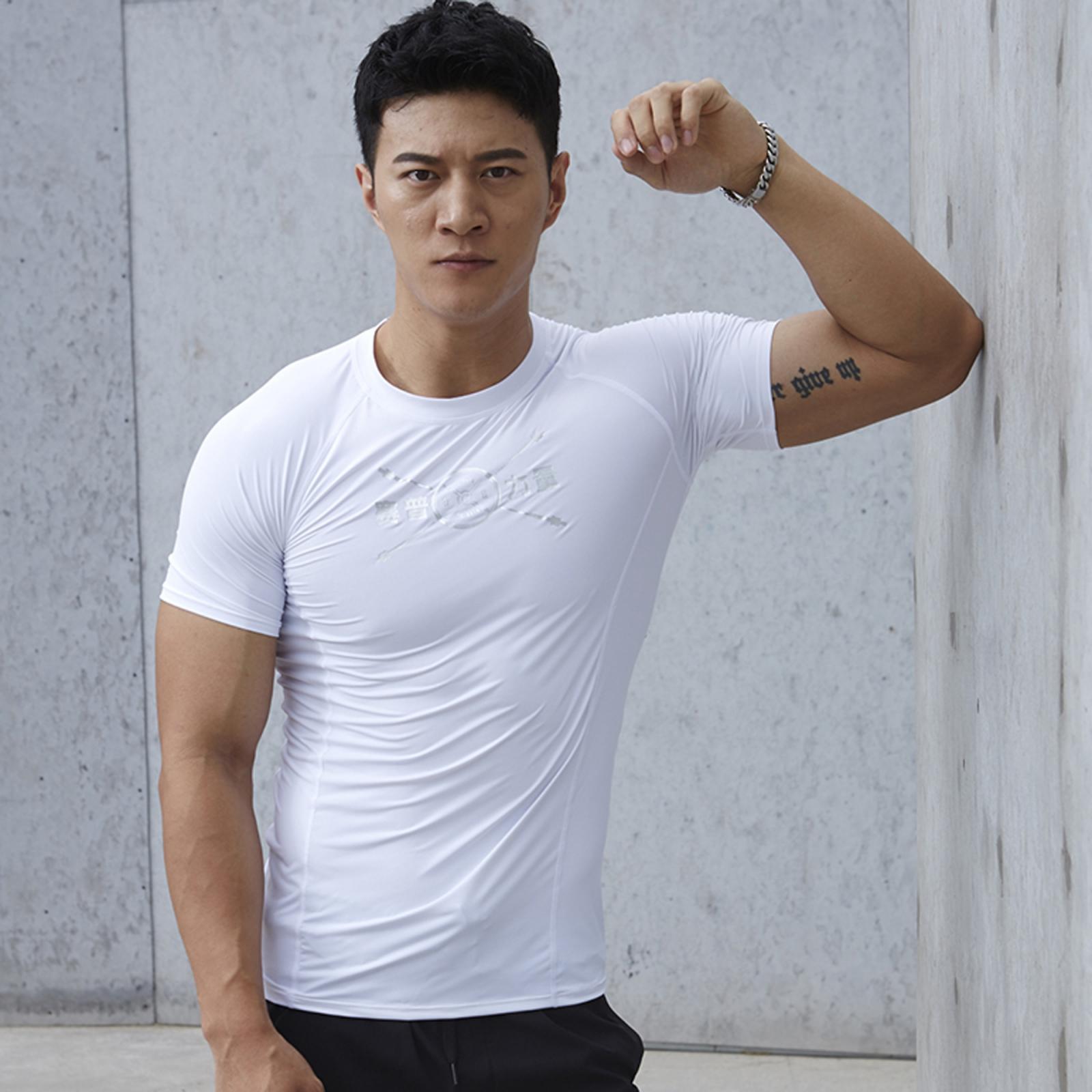 Mens Compression Short Sleeve Sports Shirt Fitness Quickly Dry T-shirt M