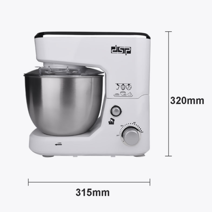 Máy trộn bột, đánh trứng DSP KM3030 dung tích 5 lít, công suất 1000W, trang bị bộ phận kiểm soát tốc độ điện tử - Hàng Nhập Khẩu