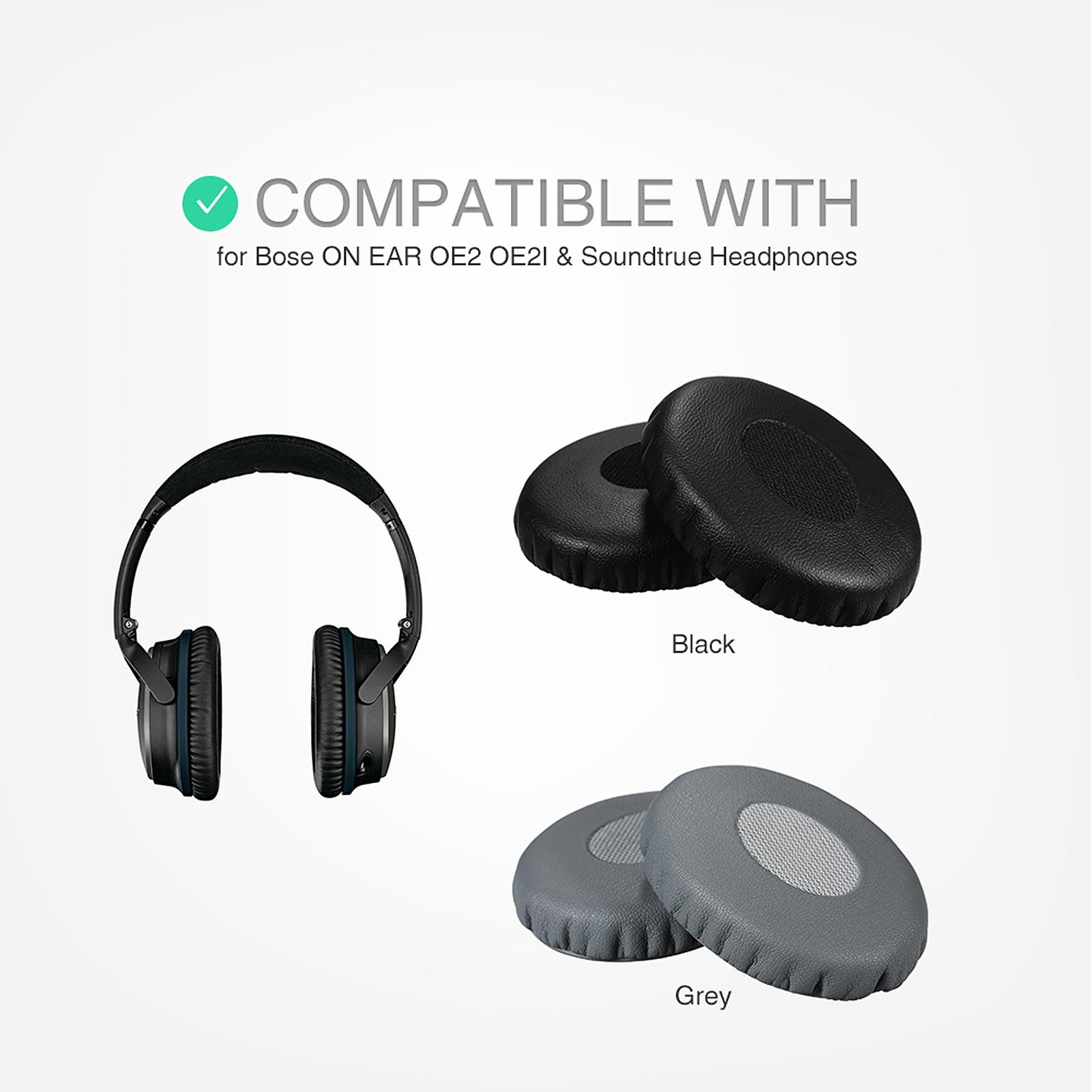 Replacement Memory Ear Pad Protein Leather Around Ear Cups Cushion Cover Compatible with Bose ON EAR OE2 OE2I &
