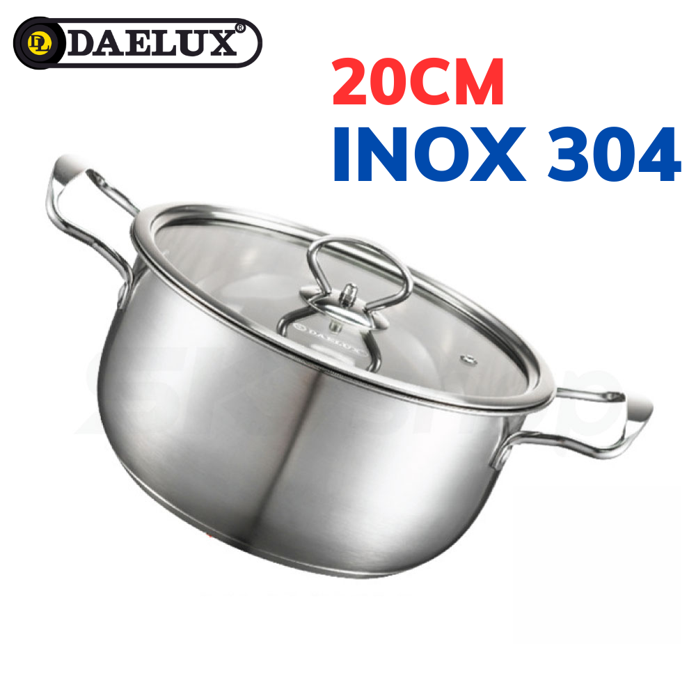 Daelux Bộ 3 nồi Inox DXSP-GS3 (size 16 + 20 + 24cm) -Hàng chính hãng