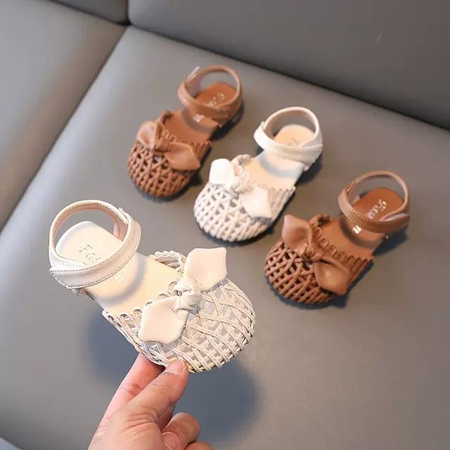 Giày sandal cho bé gái đan dây phong cách Hàn Quốc đế mềm chống trơn trượt size 21-36 hàng Quảng Châu cao cấp