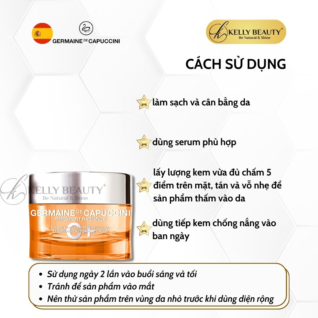 Kem Dưỡng Sáng Da Germaine Illuminating Antioxidant Cream - Chống Lão Hóa, Ngừa Nếp Nhăn, Đều Màu Da | Kelly Beauty