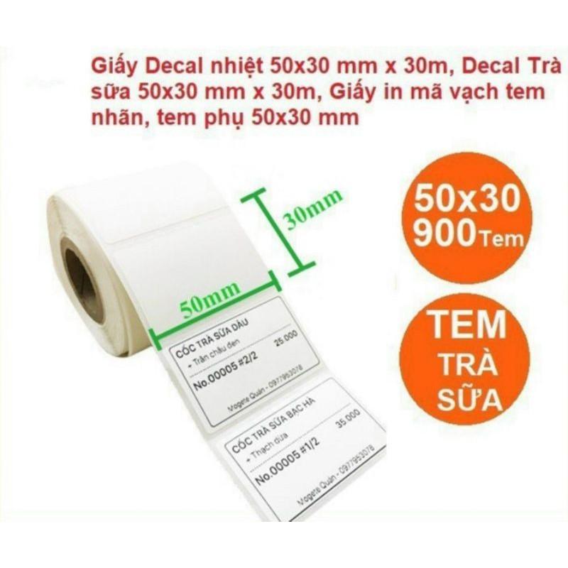 Decal trà sữa , cafe 1 tem in nhiệt 50x30mm