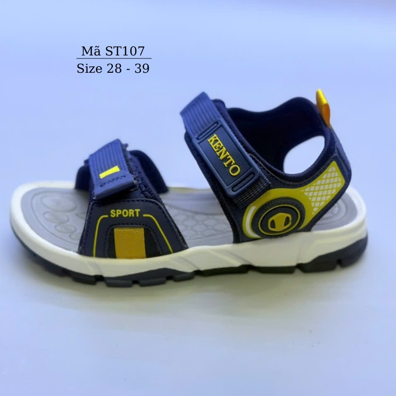 Dép quai hậu bé trai Sandal KENTO VNXK cho trẻ em học sinh tiểu trung học 4 - 15 tuổi đi học đi biển thể thao năng động ST107