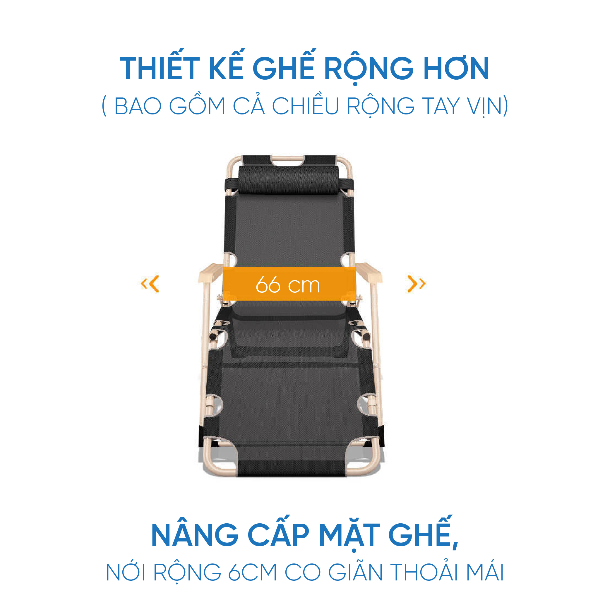 Ghế Thư Giãn, Ghế Ngủ Văn Phòng Gấp Gọn Takara TG-10 Khung Thép chắc chắn