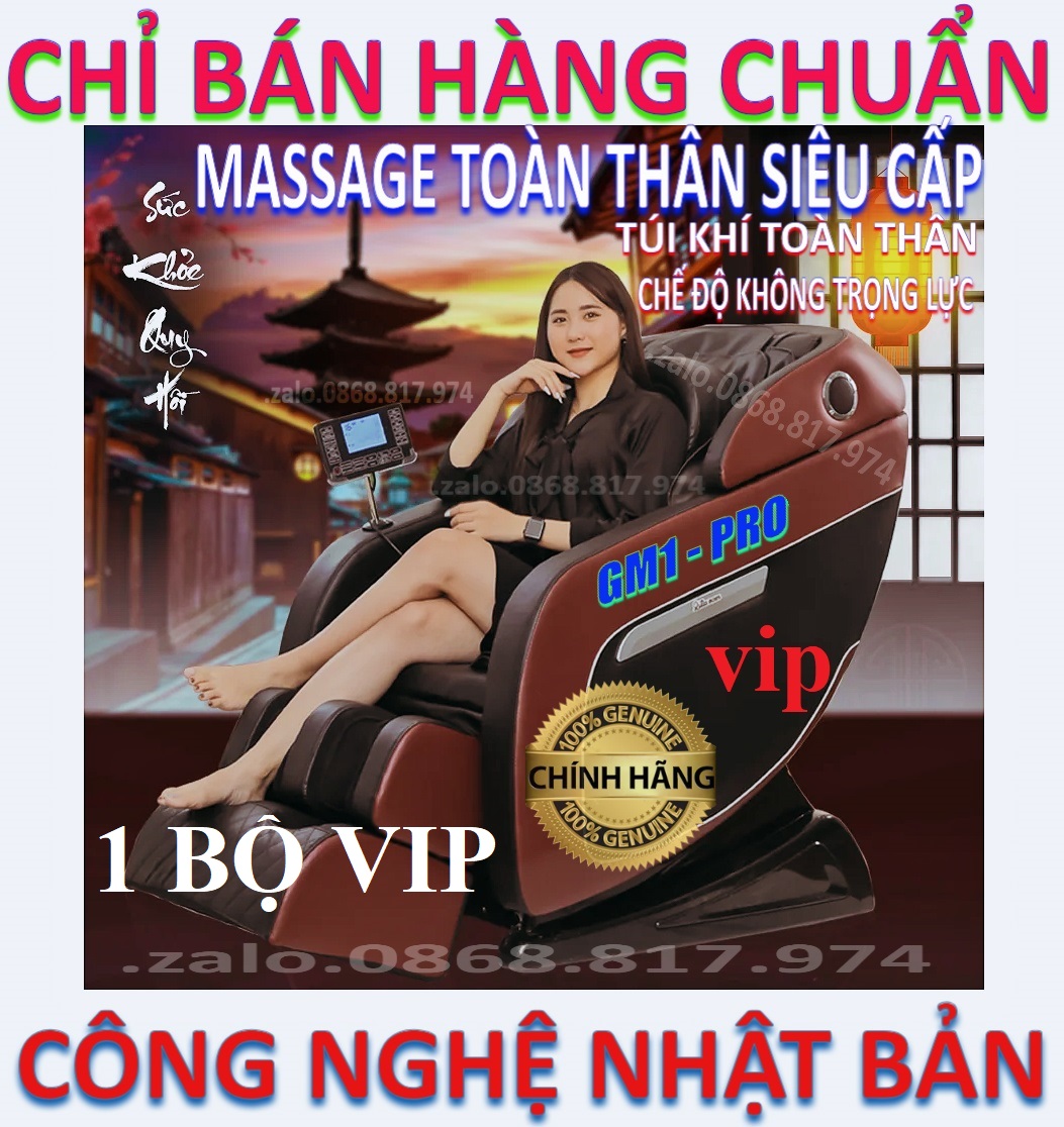 GIẢM 77 3BỘ GHẾ MASSAGE TOÀN THÂN-GM1 PRO THẾ HỆ MỚI NHẤT ĐA NĂNG SIÊU CẤP CÔNG NGHỆ NHẬT BẢN 5D -TIẾNG VIỆT GM1 1.1