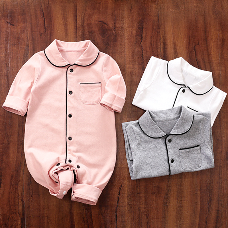 Bộ áo liền quần cotton thun thấm mồ hôi cho bé, siêu cute phong cách châu âu 80124