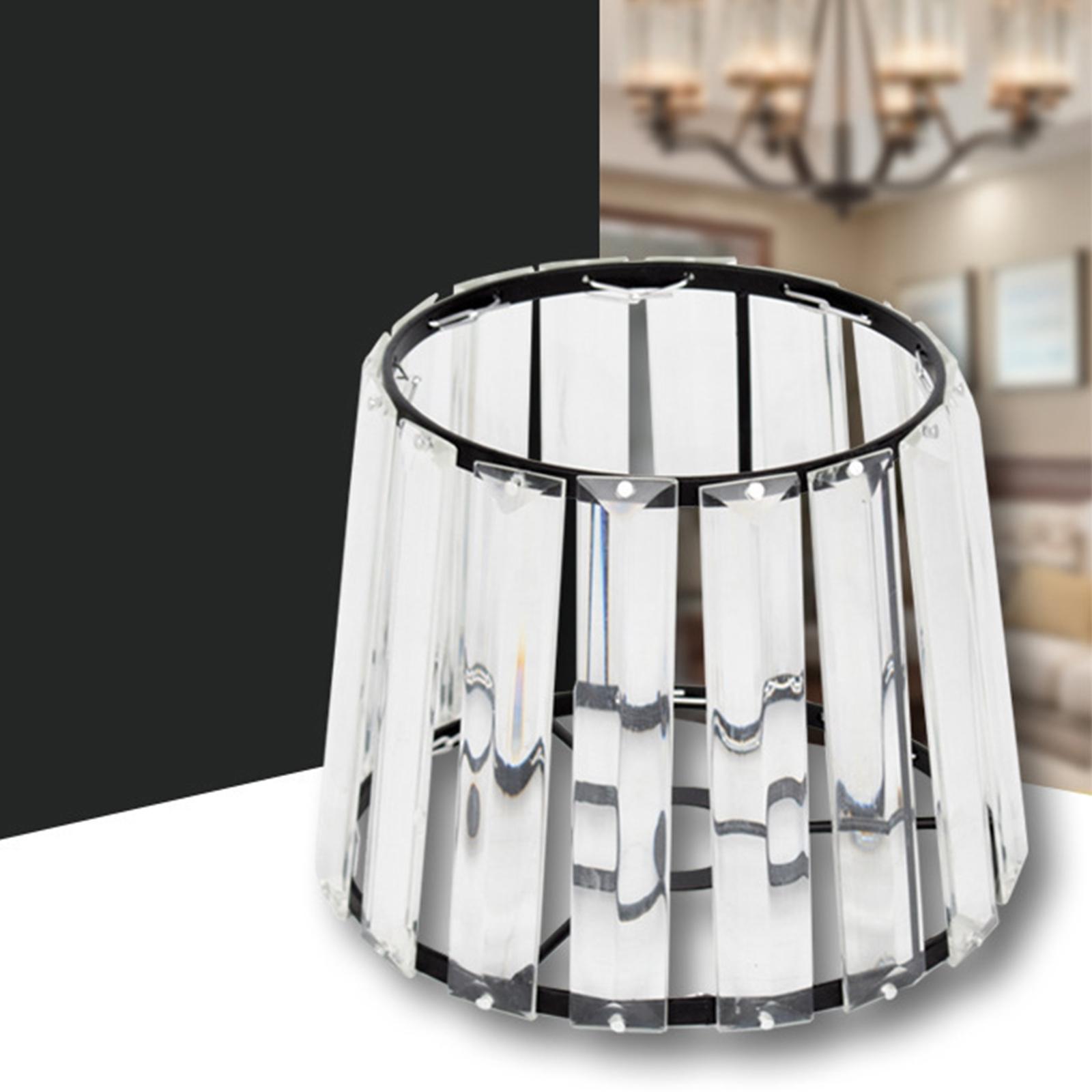 2Pcs Crystal Lampshade Chandelier Ceiling Fixture Lamp Shade Black