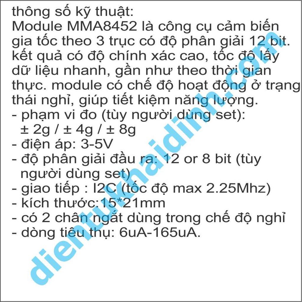 Module Cảm Biến Gia Tốc 3 trục MMA8452 độ chính xác cao KDE0378