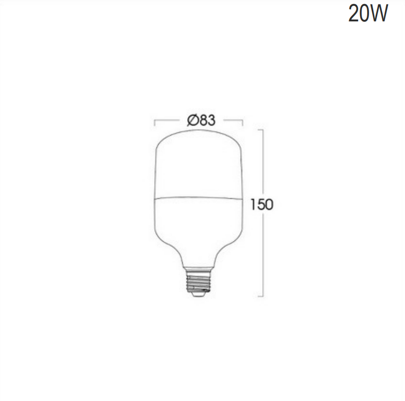 BÓNG ĐÈN LUMAX#CYLINDRICAL-1900LM/865/20W/E27 - TK NĂNG LƯỢNG - XX THÁI LAN - TUỔI THỌ 25,000 GIỜ