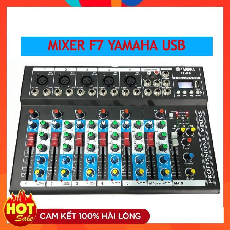 Mixer F7 YAMAHA USB . Tích Hợp Đèn LED Hiển Thị , Chất Âm Cực Hay , Tích Hợp 5 Cổng Cắm Mic . Bảo Hành 12 Tháng