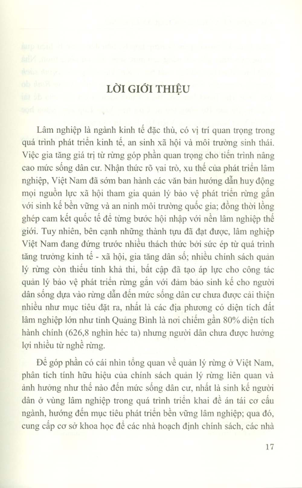 Tác Động Của Chính Sách Quản Lý Rừng Đến Mức Sống Dân Cư Nông Thôn Tỉnh Quảng Bình