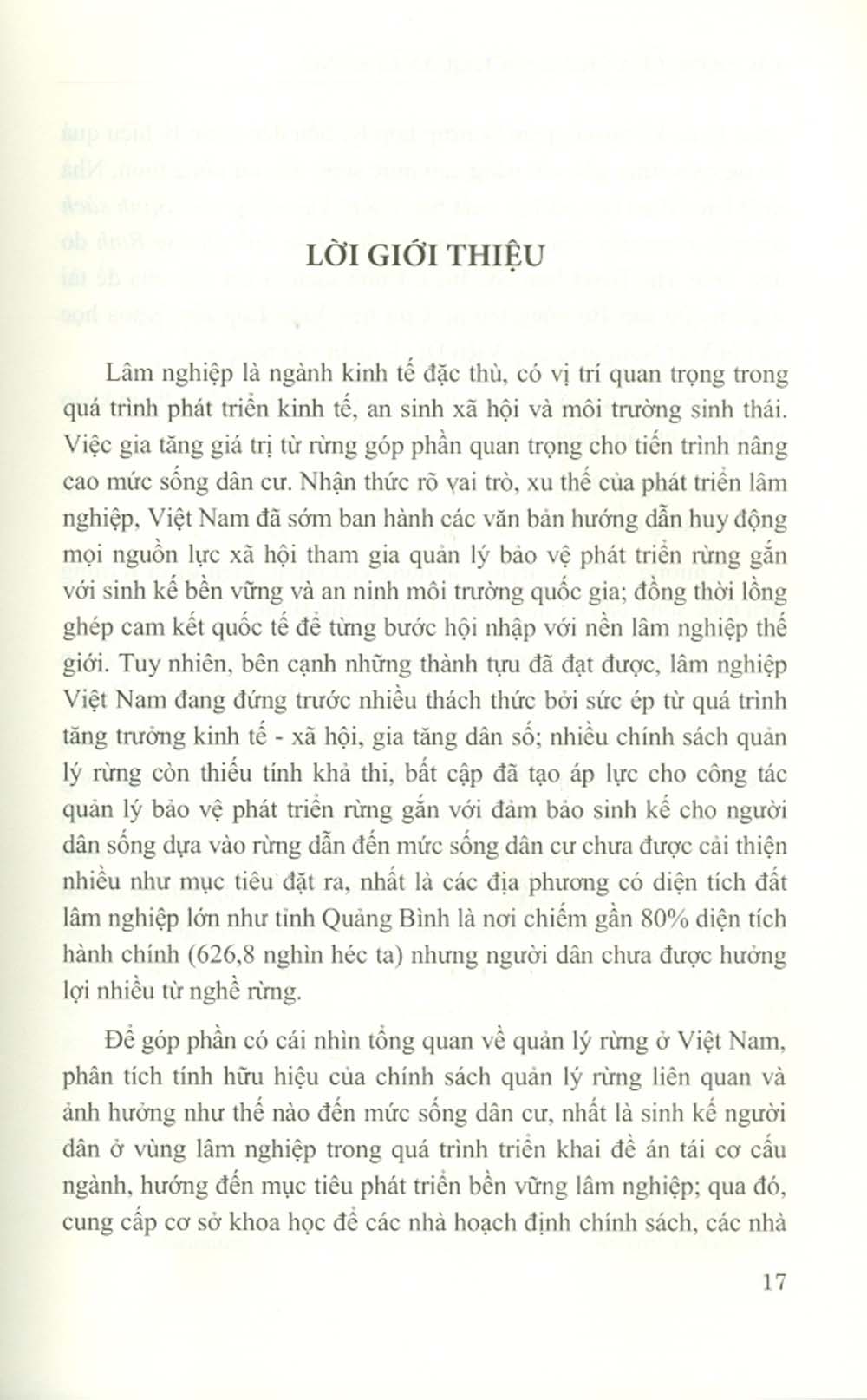 Tác Động Của Chính Sách Quản Lý Rừng Đến Mức Sống Dân Cư Nông Thôn Tỉnh Quảng Bình