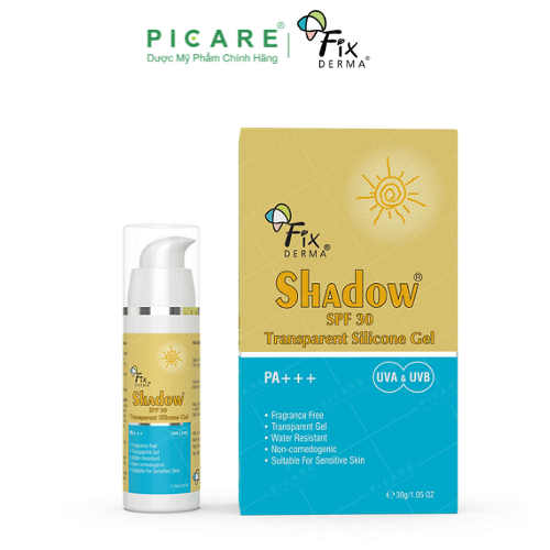 Gel Chống Nắng Fixderma Shadow SPF 30 Transparent Silicone Gel 30g