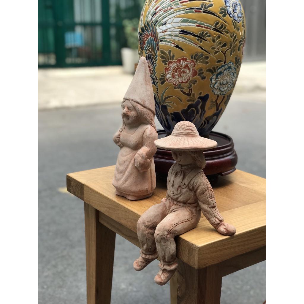 TƯỢNG ĐẤT NUNG TRANG TRÍ DECOR TRONG HOẶC NGOÀI TRỜI CÔ BÉ