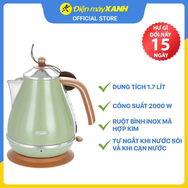 Bình đun siêu tốc Delonghi 1.7 lít KBOV2001.GR - Hàng chính hãng