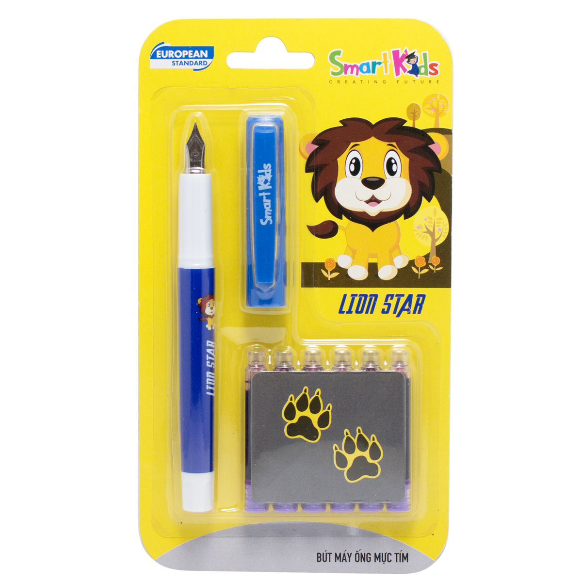 Combo bút & 6 ống mực tím rời Smartkids SK-CFP003