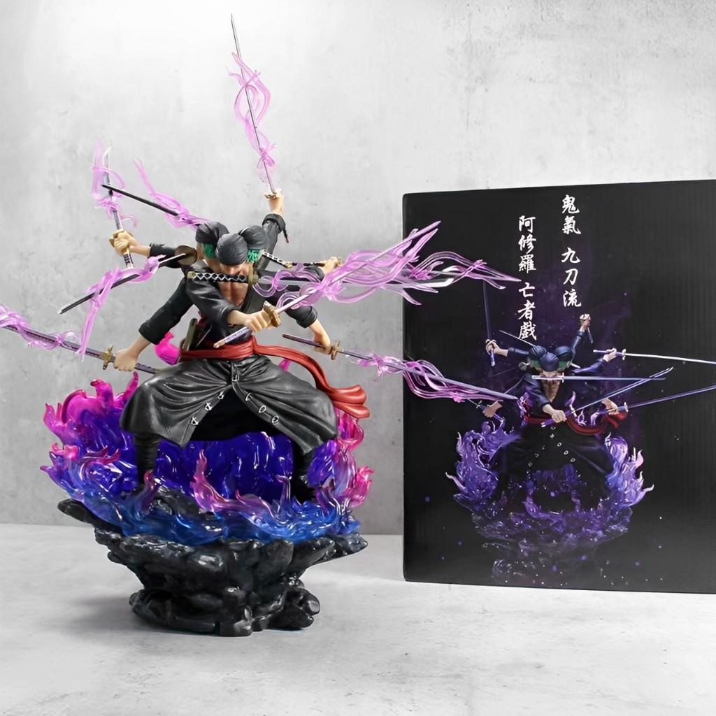 Mô Hình Zoro Quỷ Thần ASURA 3 Đầu 6 Tay 39CM Siêu Ngầu Mô Hình One Piece Cao Cấp, Figure Mô Hình Anmie One Piece Luffy