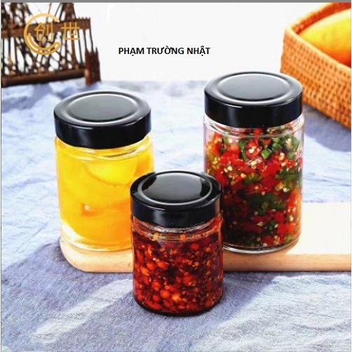 Hũ Thủy Tinh Trụ Tròn Nắp Thiết Dày 100ml ,220ml | Tùy Chọn Dung Tích
