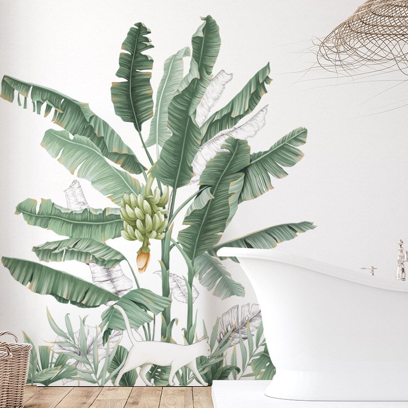 Decal dán tường cây chuối bụi chuối quê nhà