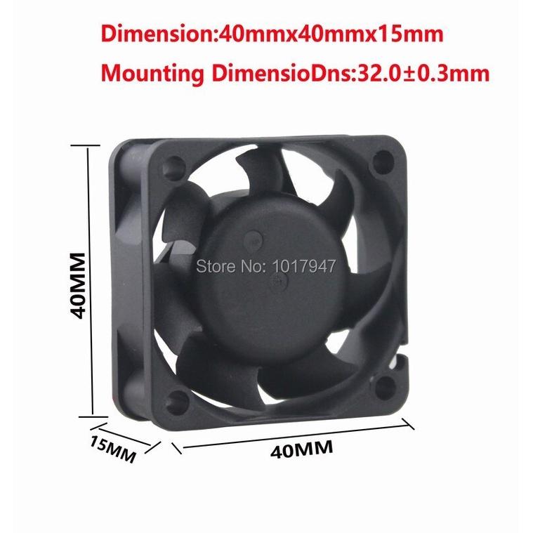 1 Cái Quạt Tản Nhiệt 4015 4cm 40mm X 15mm Dc 24v 2pin 40x40 X 15mm