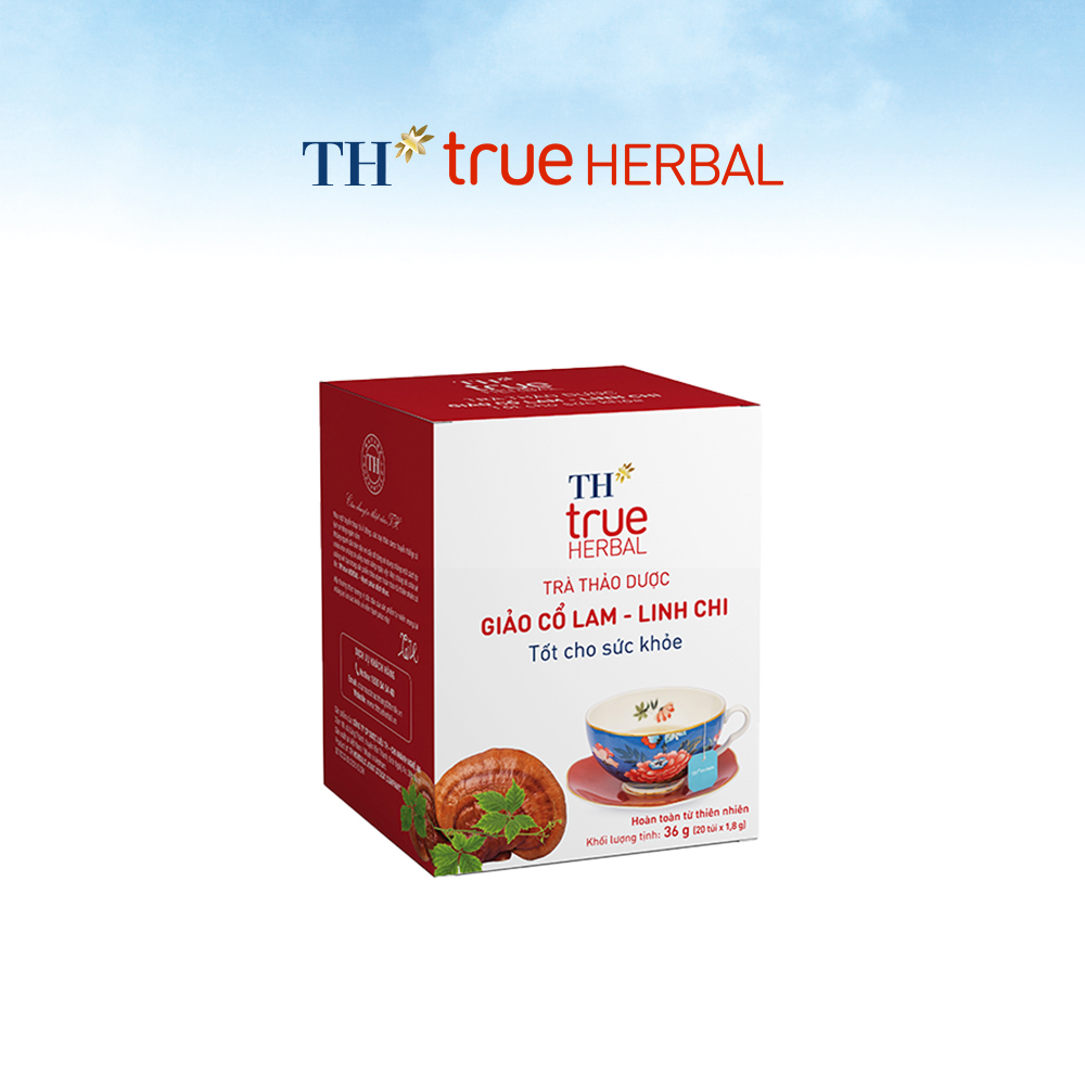 Hộp trà thảo dược Giảo cổ lam – Linh chi TH True Herbal (20 gói)