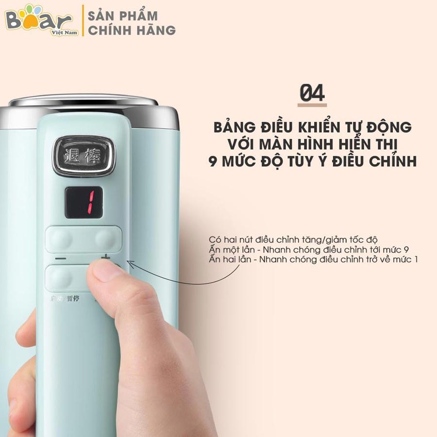 Máy đánh trứng trộn bột để bàn Bear, dung tích 4L 300W, thiết kế 2 in 1, Anh Lam Store - Hàng nhập khẩu