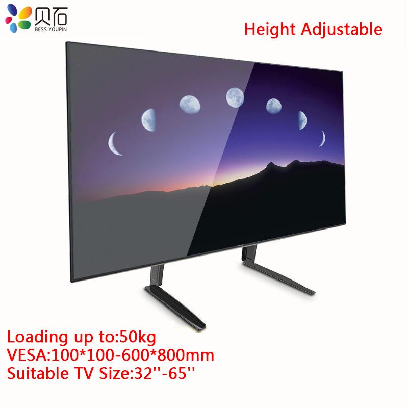 Cơ sở giá đỡ TV Universal Universal cho 32 ''-65 "màn hình LCD Plasma Chiều cao màn hình có thể điều chỉnh khung hình gắn kết Giá đỡ lên tới 50 kg
