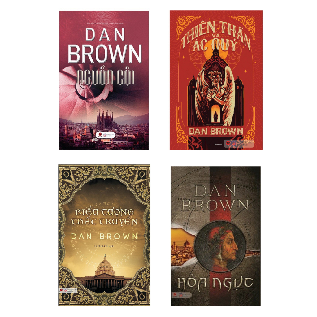 Combo/Lẻ Sách của Dan Brown: Ph. áo Đài Số - Điểm Dối Lừa - Nguồn Cội - Thiên Thần và Ác Quỷ - Biểu Tượng Thất Truyền - Hỏa Ngục