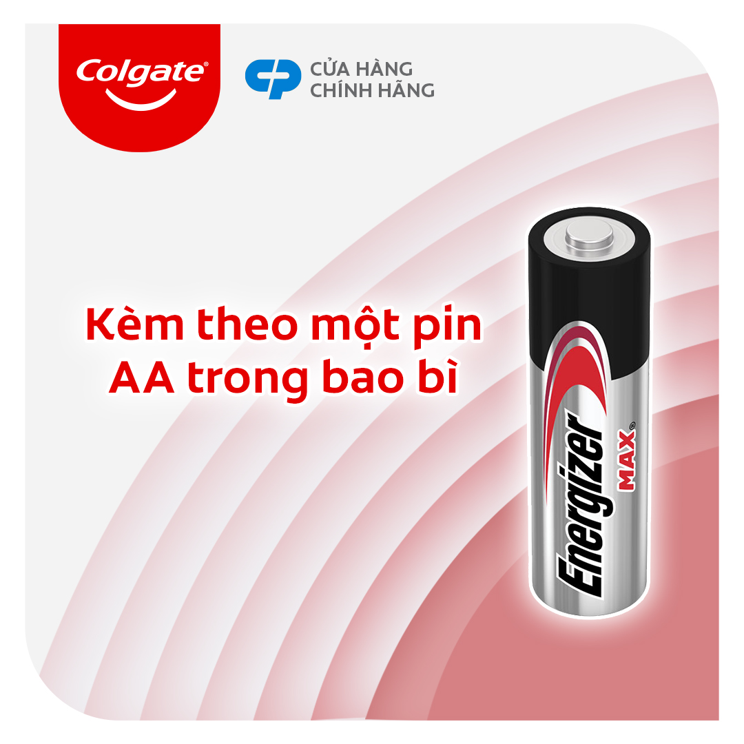 Combo Bàn chải điện Colgate Sonic 360 Charcoal với lông chải phủ than kháng khuẩn và 2 Đầu thay màu trắng lông chải xoắn kép