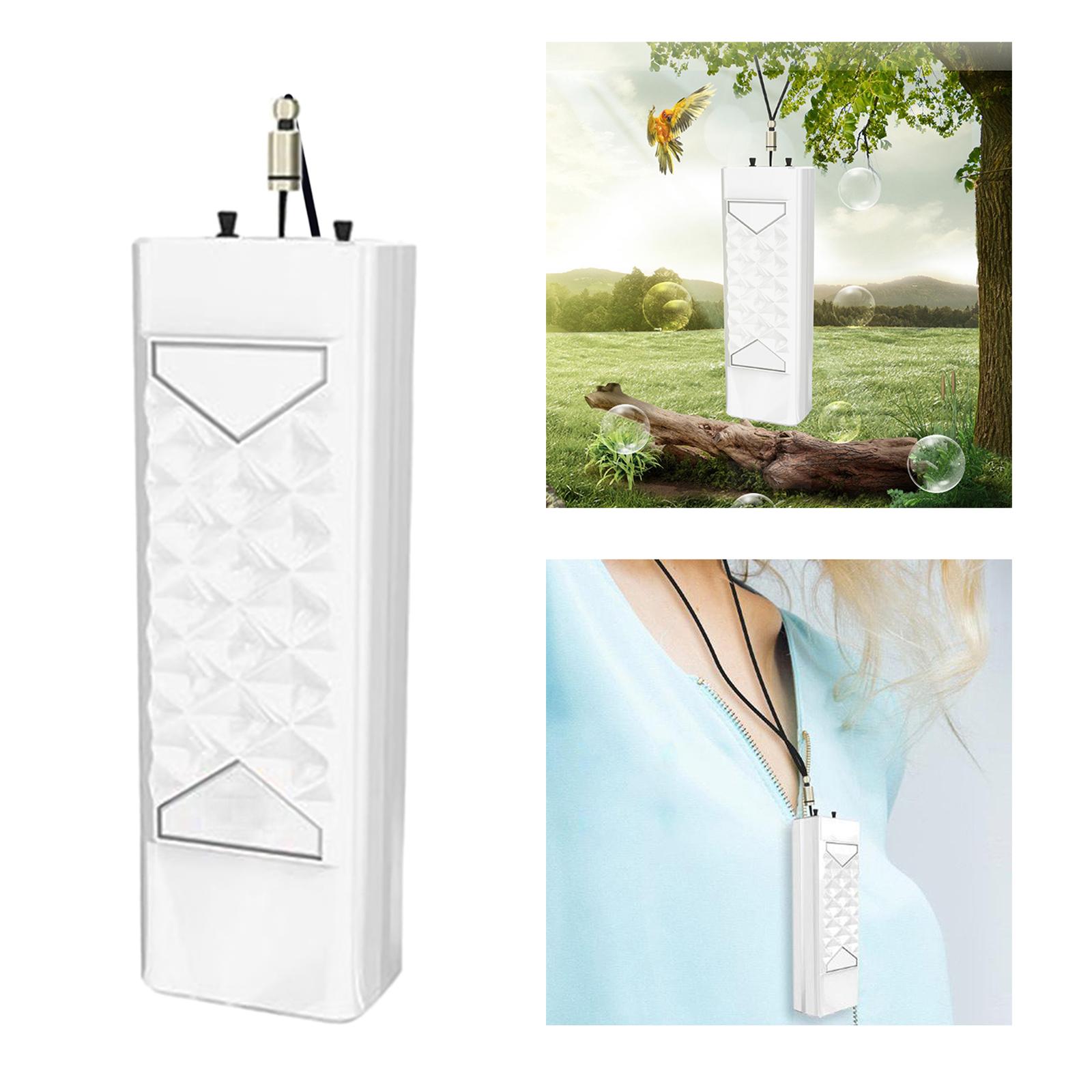 Air Purifier Ion Generator Necklace Wearable USB Smoke Remove Car Black