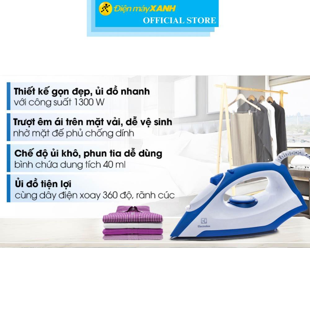 Bàn ủi khô Electrolux EDI2004 1300W - Hàng Chính Hãng
