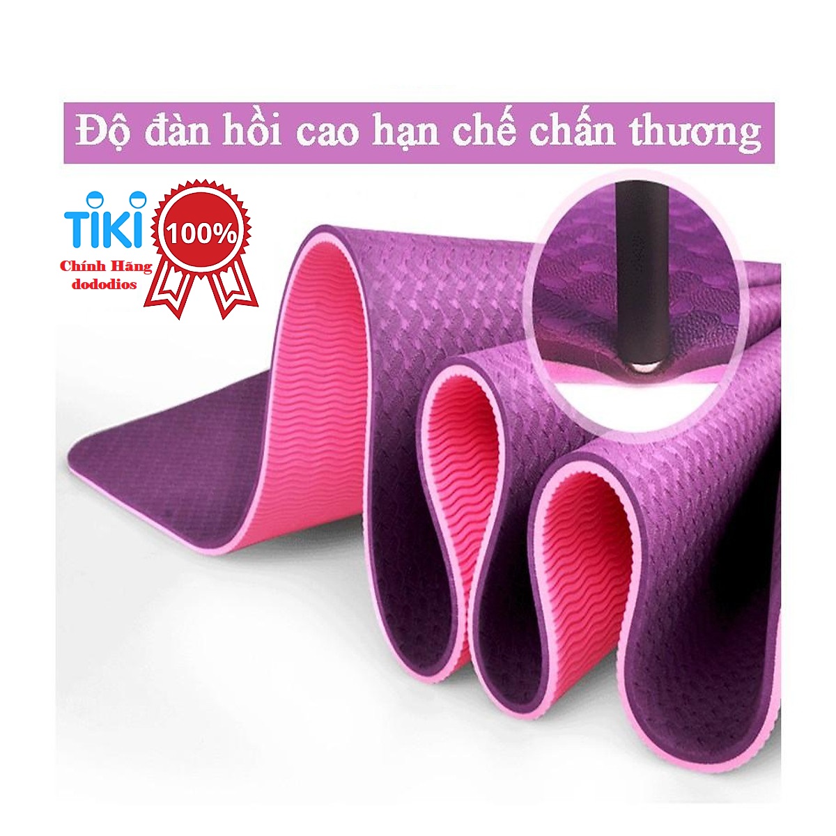 THẢM TẬP YOGA, GYM 2 LỚP CAO CẤP CHỐNG TRƯỢT + TÚI ĐỰNG THẢM TẬP YOGA + DÂY BUỘC CHUYÊN DỤNG - CHÍNH HÃNG DODODIOS