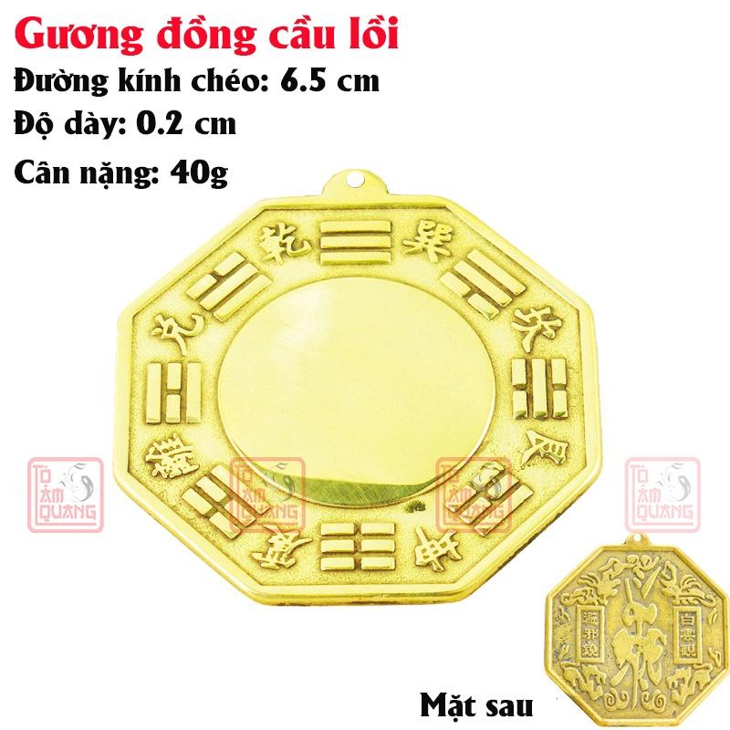 Gương bát quái cầu lồi / lõm/ Thái Cực bằng đồng thau xua đuổi tà ma - Trấn trạch mang lại bình an - TÔ TÂM QUANG