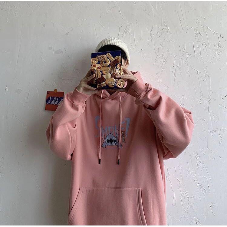 Áo hoodie nỉ unisex form rộng Stich Ăn Mỳ nam nữ ulzzang Wind