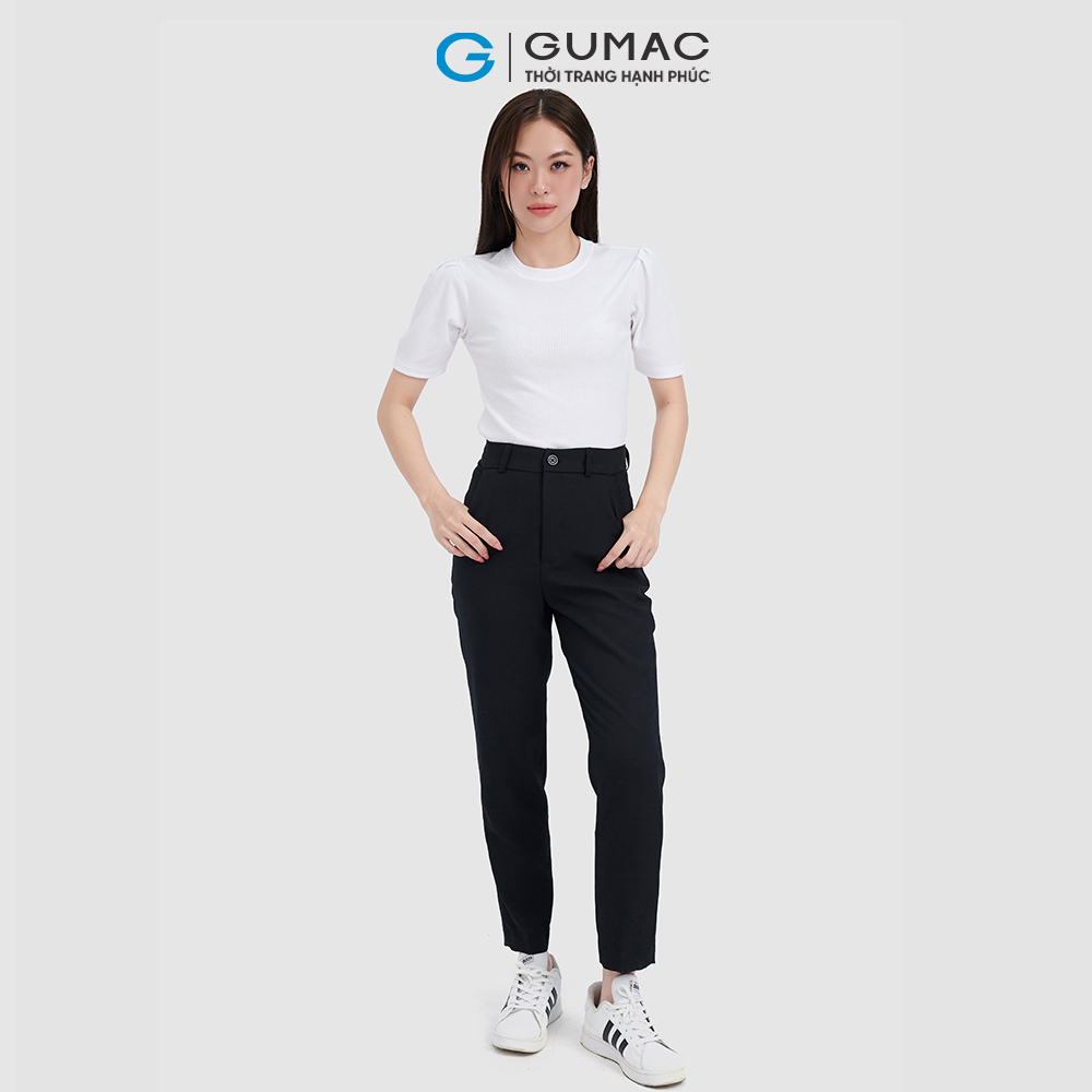 Quần tây nữ GUMAC QC09045 ống đứng phom rộng