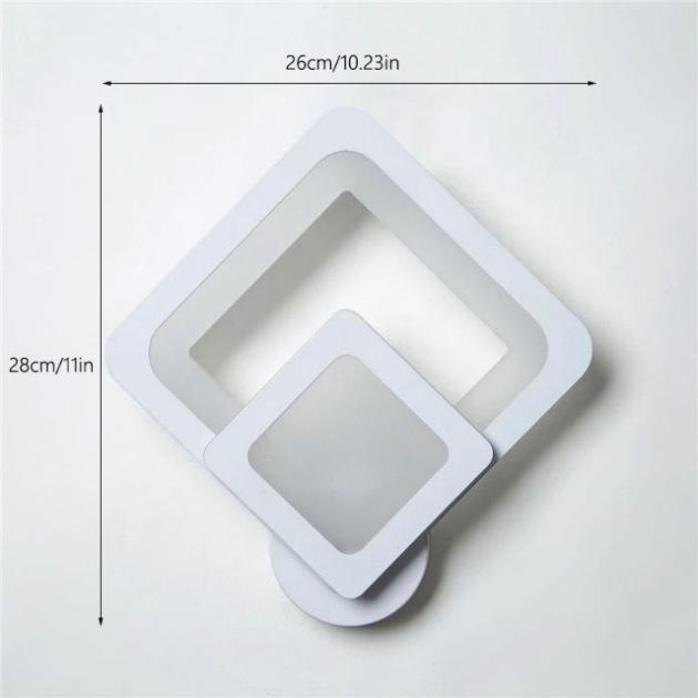 Đèn tường led cao cấp hiện đại hình vuông kép