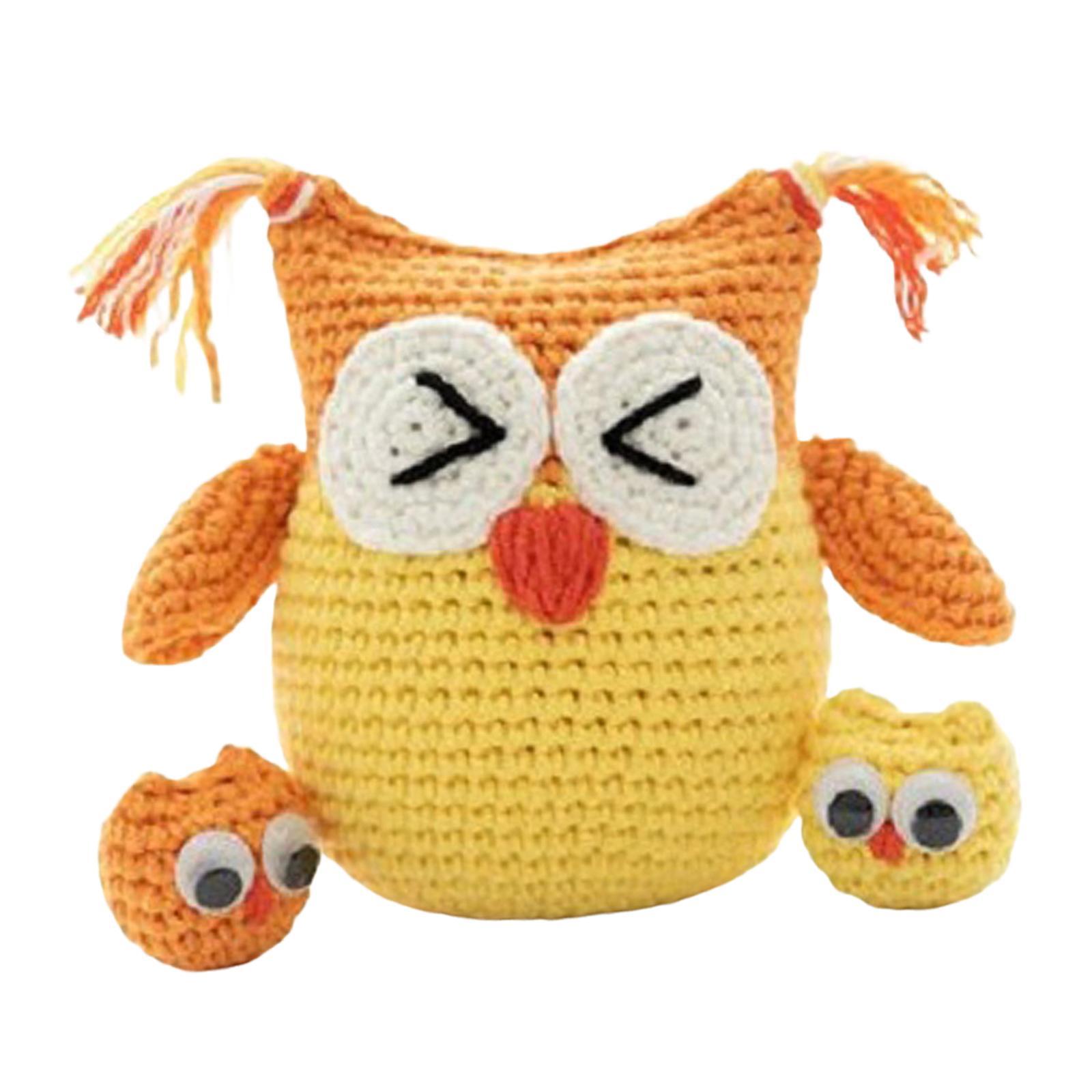 2pcs DIY Beginner Crochet Kit Needlework Crocheting Craft Classic Make Your Own Crochet Doll Kit for Beginners for Birthday Gift