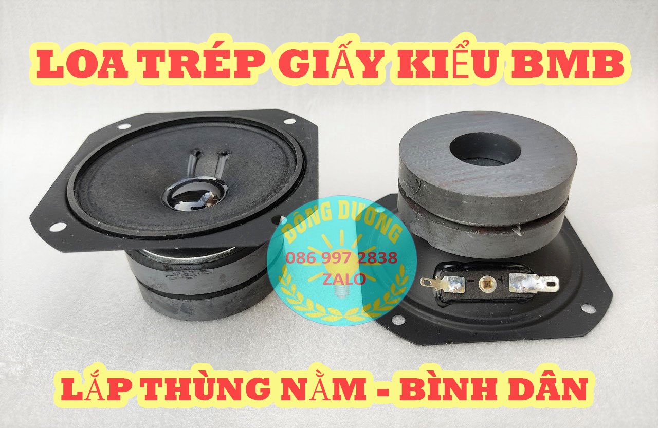 LOA TRÉP GIẤY 2 TỪ  LOẠI VUÔNG 8.5 X 9.9CM - GIÁ 1 ĐÔI  - LOA TRÉP LẮP THÙNG NẰM