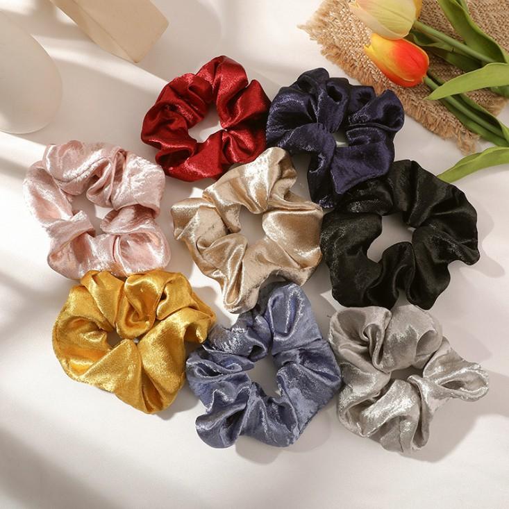 Dây buộc tóc Scrunchies lụa bóng sang mịn HD 45