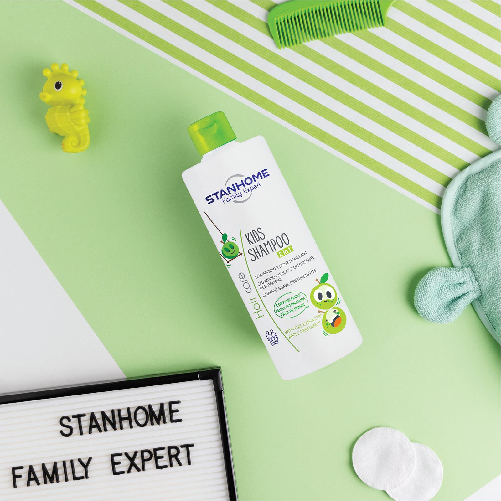 Dầu gội không xà phòng cho trẻ em hương táo Stanhome Kids Shampoo 200ml