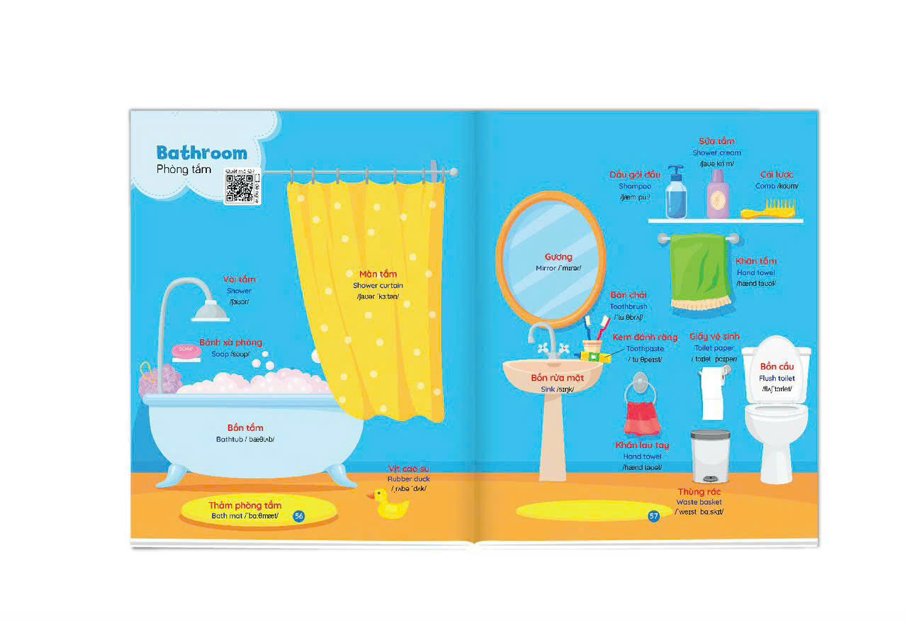 Sách - Bé Học Tiếng Anh Qua Hình Ảnh (1.000+ Từ Vựng Tiếng Anh Đầu Tiên Cho Bé - 28 Chủ Đề - File Nghe QR)