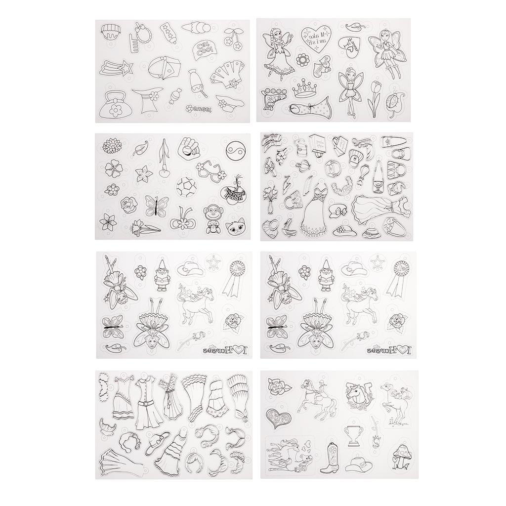 8 Tờ Nhiều Bạn Gái Dễ Dàng Tự Làm Máy In In Phun Rõ Ràng Thu Nhỏ Nhựa Co Lại Bộ Phim Co Giấy Tự Làm Móc Khóa,