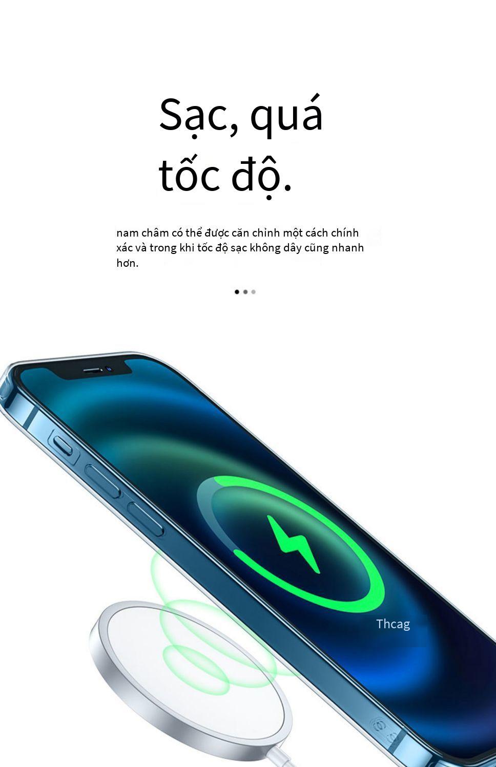 Phong cách mới nhất phù hợp với vỏ điện thoại di động từ tính MagSafe Vỏ bảo vệ trong suốt sạc không dây chống rơi 2 trong 1 iPhone13Pro