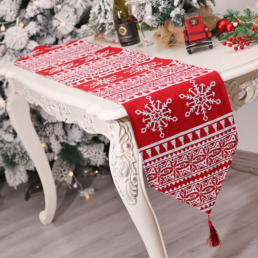 Khăn trải giữa bàn table runner chủ đề giáng sinh noel