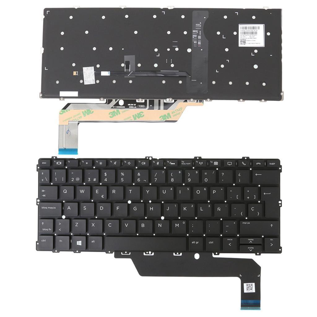 Spanish Layout Keyboard with Backlit without Frame for HP EliteBook X360 Laptop