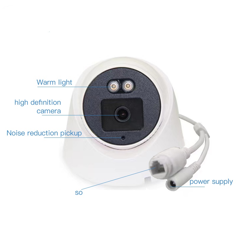 Camera IP Dome có dây trong nhà, góc rộng, chuẩn HD 4.0mp