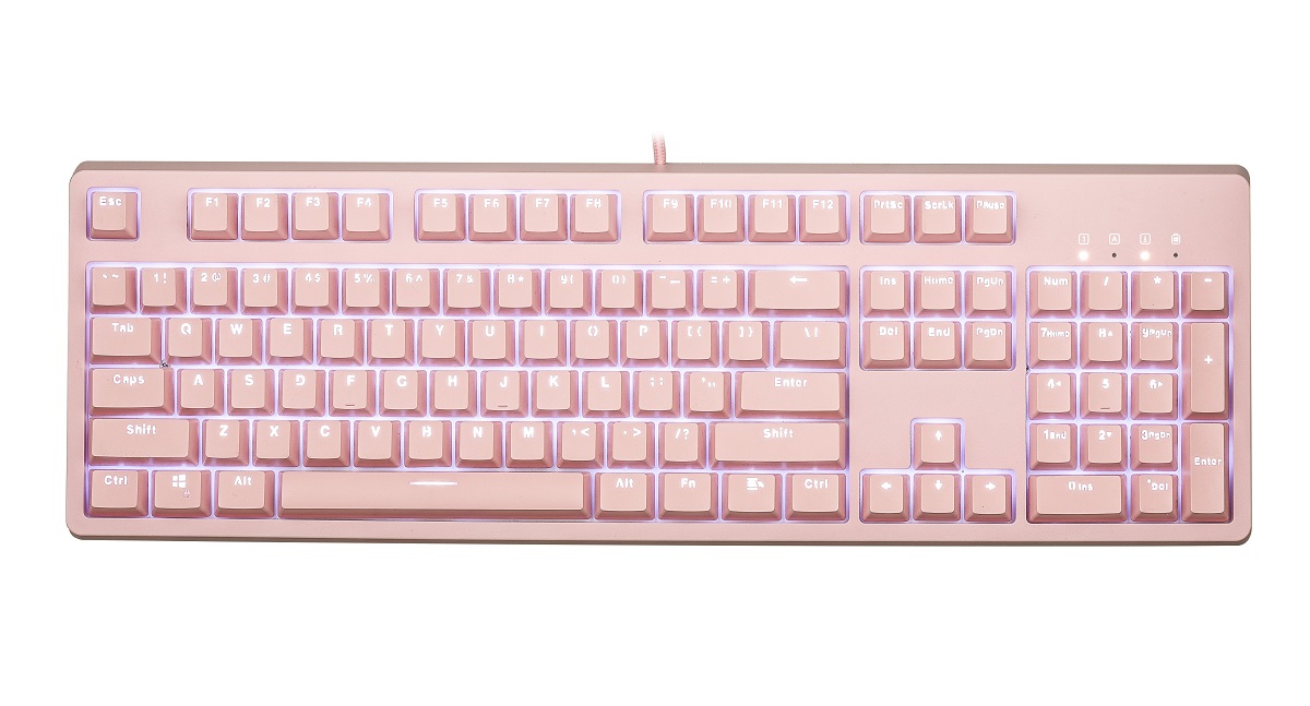 Bàn Phím Chơi Game Cơ EK3104 Dream Pink Led Trắng Huano Switch - Hàng Chính Hãng