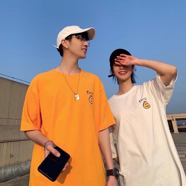 Áo thun tay lỡ form rộng unisex Be Yourself - MẶT CƯỜI SMILE